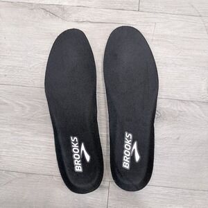 Brooks Size 8 OEM Replacement Insoles Shoe Inserts Black Cushioned Running Pair